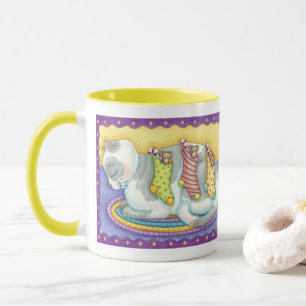 Taza Gato de Navidades educados duerme con ratones en m