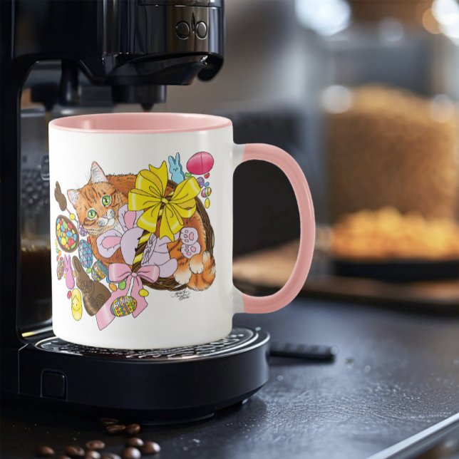 Taza Gato de Pascua Naranja (Subido por el creador)