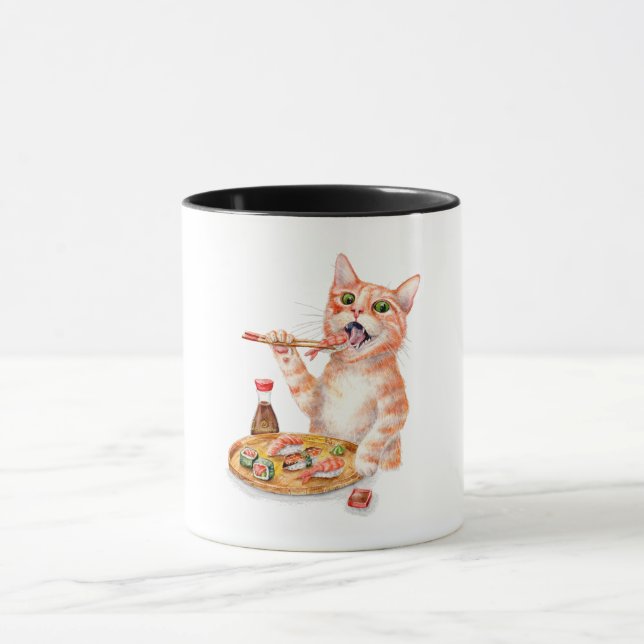 Taza Gato de sushi (Centro)