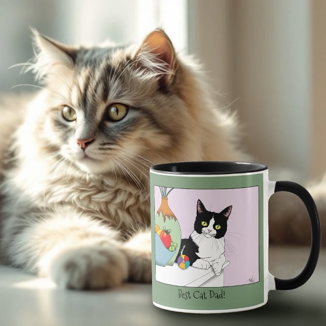 Taza Gato de Tuxedo del Día del Padre (Subido por el creador)