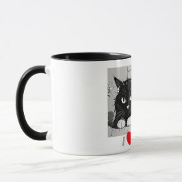 Taza Gato del corazón