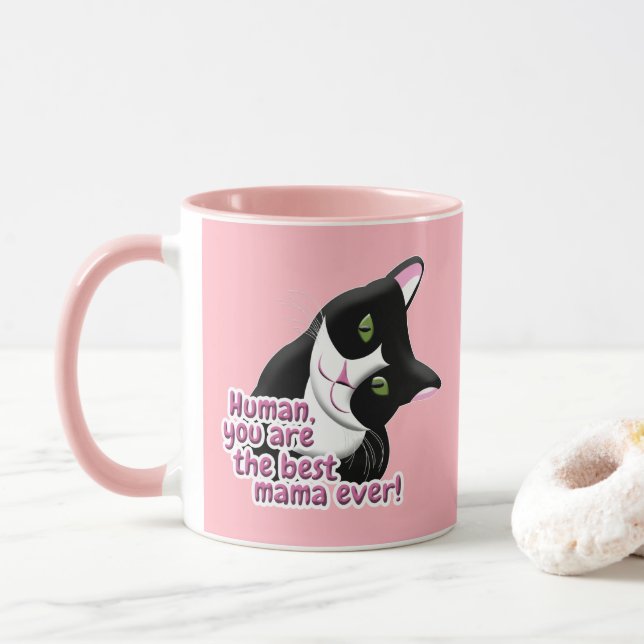 Taza Gato del día de la madre (Con donut)