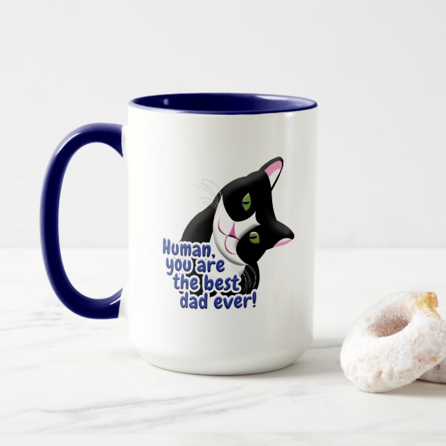 Taza Gato del día del padre (Con donut)