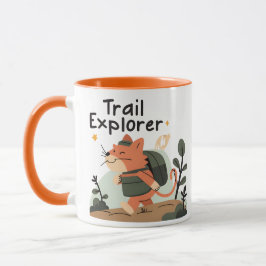 Taza Gato del Explorador de pistas - Café Mug