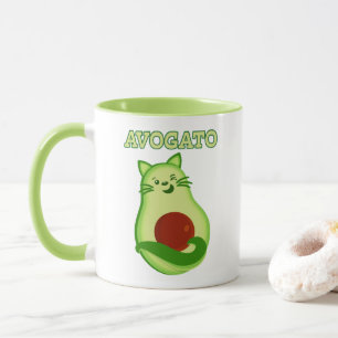 Taza Gato del gatito del Keto del aguacate que guiña e