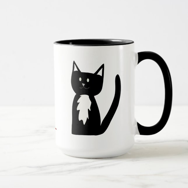 Taza Gato del smoking y bola blancos y negros del (Derecha)