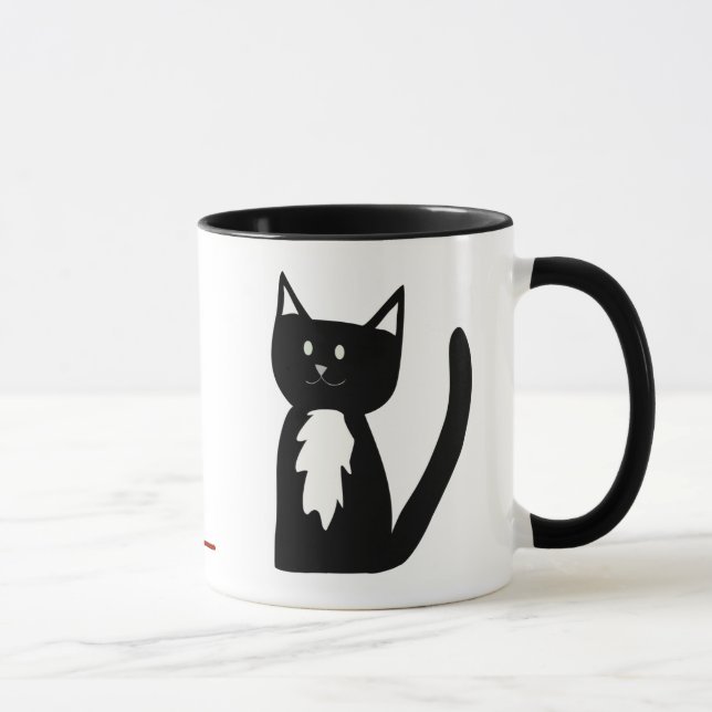 Taza Gato del smoking y bola blancos y negros del (Derecha)
