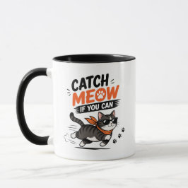 Taza Gato Divertido Corriendo