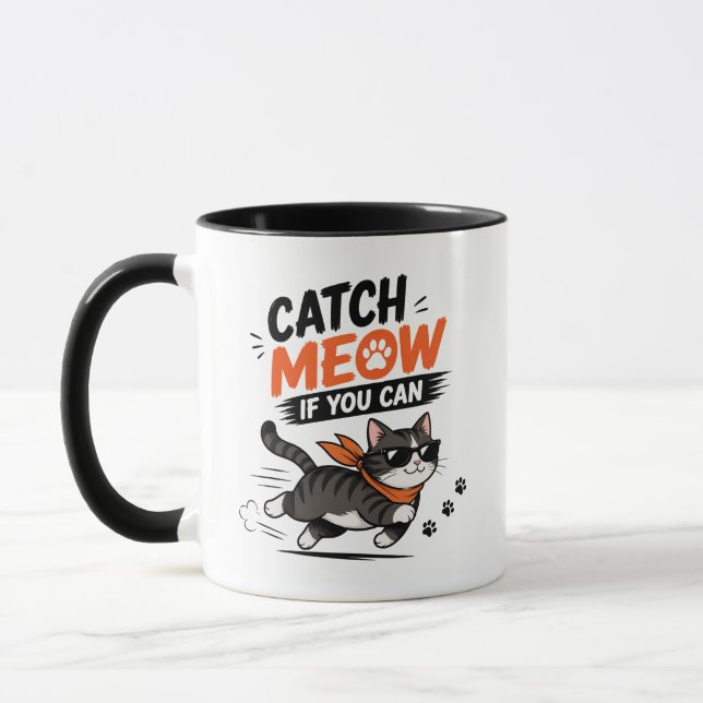 Taza Gato Divertido Corriendo (Izquierda)