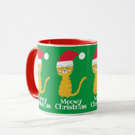 Taza Gato divertido de Navidad