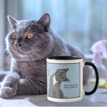 Gato Divertido Día del Padre Gato Gris Azul
