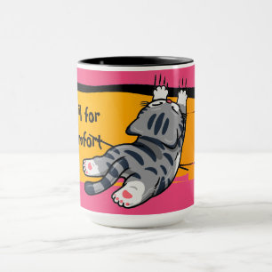 Taza Gato Divertido, Gato Gordo, Letra Divertida, Moder