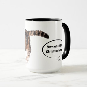 Taza Gato Divertido Lindo No Te Metás en el Árbol de Na