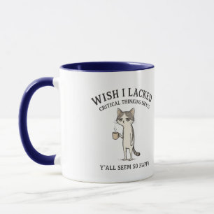 Taza Gato Divertido Ojalá Me Faltaran Habilidades de Pe