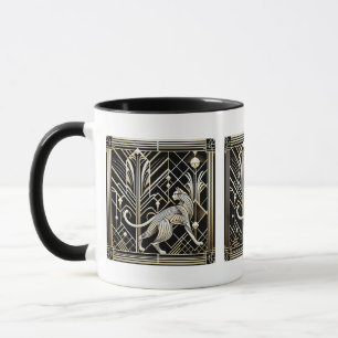 Taza Gato elegante Art Deco