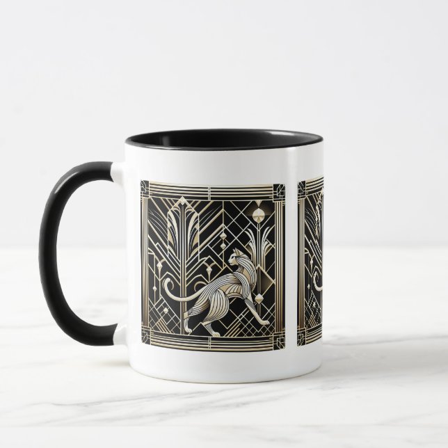 Taza Gato elegante Art Deco (Izquierda)