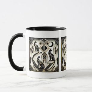 Taza Gato elegante Art Deco