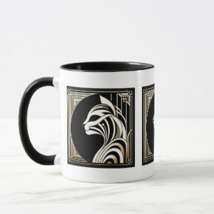 Taza Gato elegante Art Deco