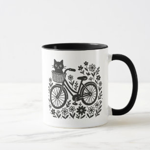 Taza Gato en bicicleta