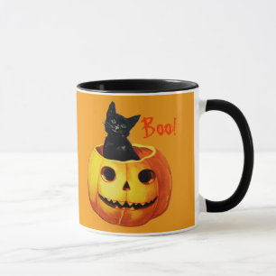 Taza Gato en calabaza Vintage café de Halloween Mug