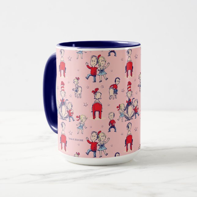 Taza Gato En El Gorra | Con patrón de niños (Anverso izquierdo)