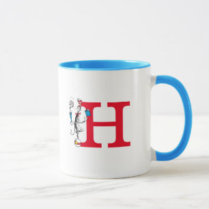 Taza Gato en el sombrero acto de equilibrio monograma H