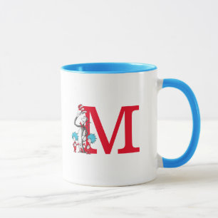 Taza Gato en el sombrero de Dr. Seuss, Monograma de Cos