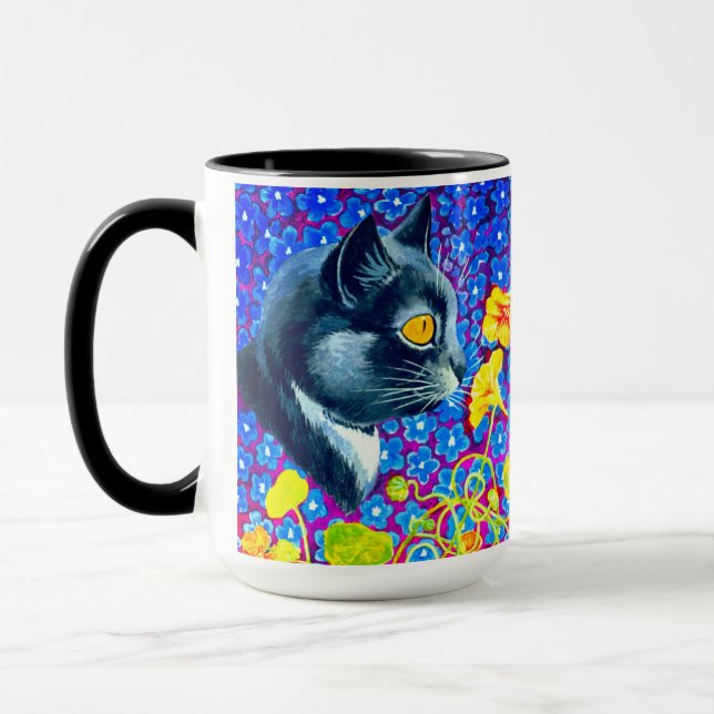 Taza Gato en flores (Izquierda)