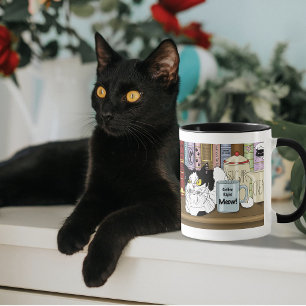 Taza Gato Esmoquin Amante del Café Cocina Divertida