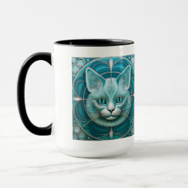 Taza Gato estilo Art Nouveau personalizado