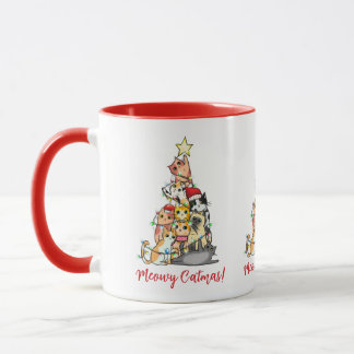Taza Gato Feliz Navidad Gatos Árbol de Navidad