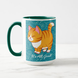 Taza Gato feliz personalizado
