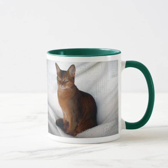 Taza Gato femenino rubicundo abisinio (Derecha)