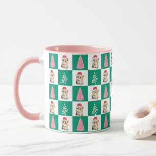 Taza Gato gatito lindo Santa Merry fiesta de árbol de N