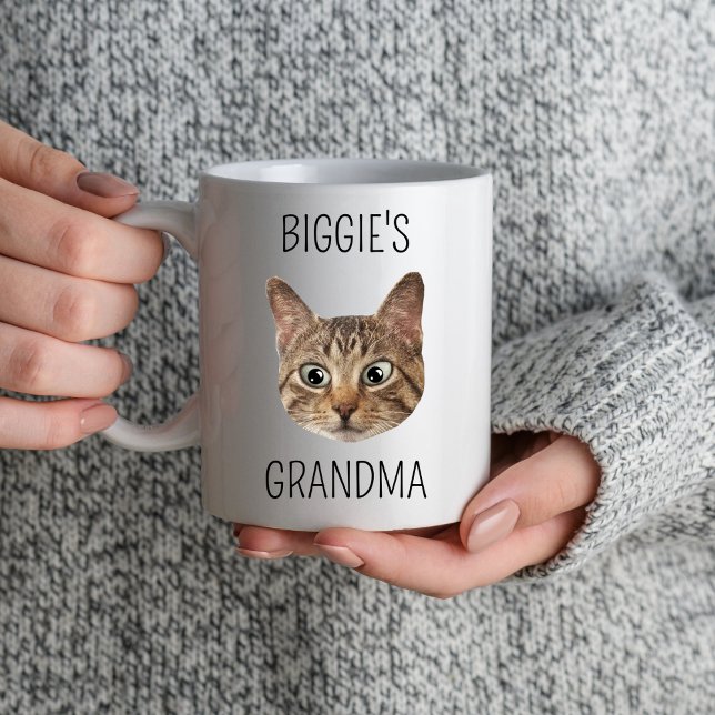 Taza Gato Gato Abuela Amantes Dueños Personalizado Cara (Subido por el creador)