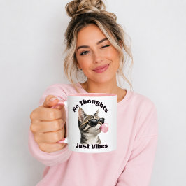 Taza Gato Genial Divertido Solo Vibra