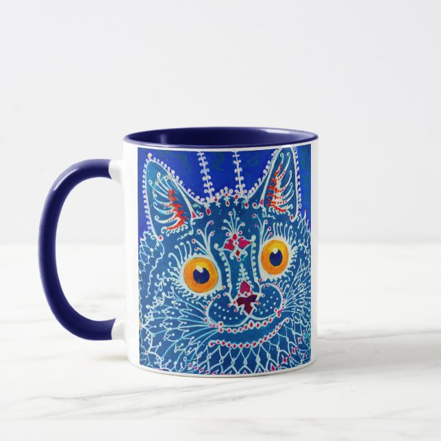 Taza Gato gótico azul (Izquierda)