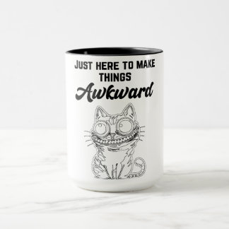 Taza Gato gracioso - Acá solo para hacer las cosas incó