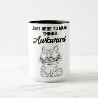 Taza Gato gracioso - Acá solo para hacer las cosas incó