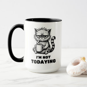 Taza Gato gruñón con café Gracioso estilo Personalizado