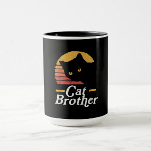 Taza Gato Hermano Estilo Vintage Regalo Retro Para Gato