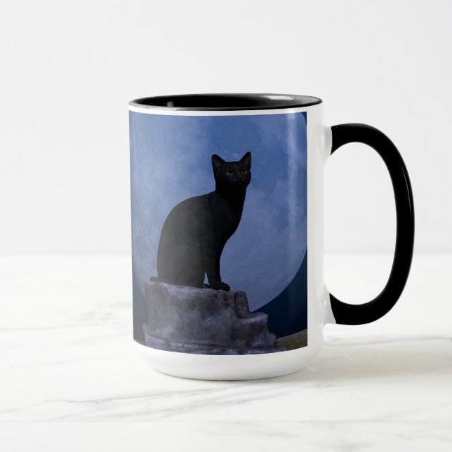 Taza Gato iluminado por la luna (Derecha)