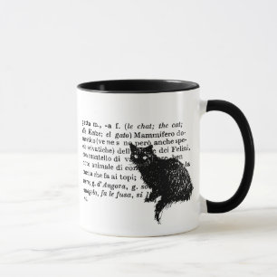 Taza Gato italiano del diccionario