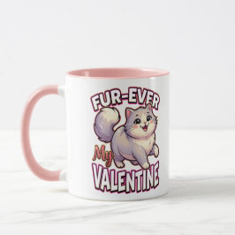 Taza Gato lindo del día de San Valentín – Pelo-siempre 