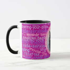 Taza Gato Mamá Foto Word Cloud Valentine