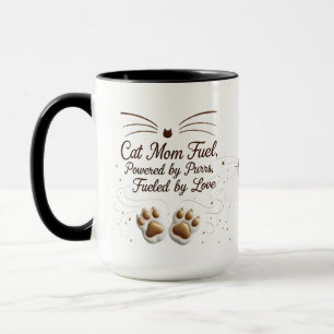 Taza Gato Mamá Fuel 15 oz Mug - Combo alimentado por Pa