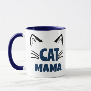 Taza Gato Mamá, mascota ama al gato Mamá diseño gráfico