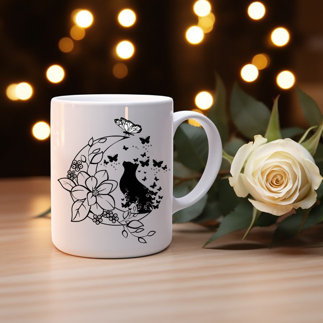 Taza Gato místico y luna (Subido por el creador)