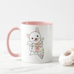 Taza Gato Navidades Nieve Animales De Invierno Gatos Mu