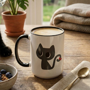 Taza Gato negro adorable